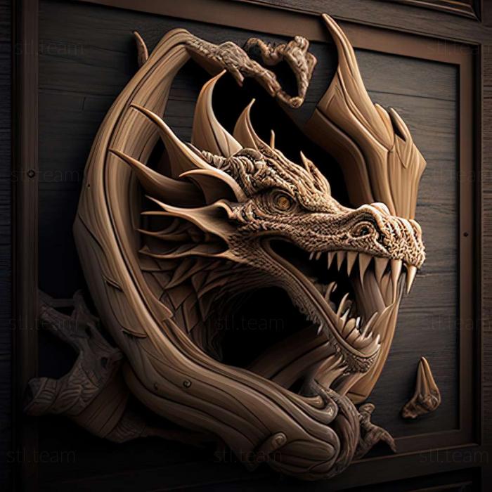 3D модель Дракон открыть (STL)